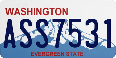 WA license plate ASS7531