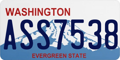 WA license plate ASS7538