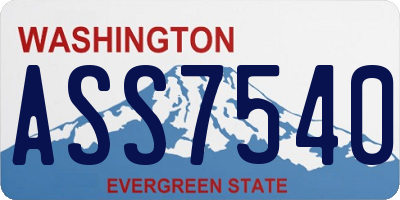 WA license plate ASS7540