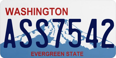 WA license plate ASS7542