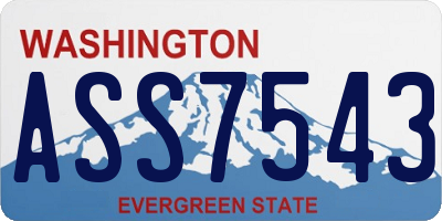 WA license plate ASS7543
