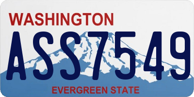 WA license plate ASS7549