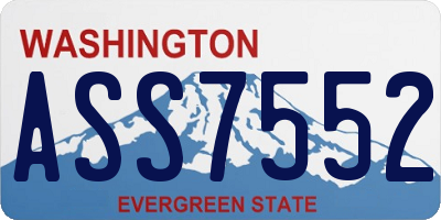 WA license plate ASS7552
