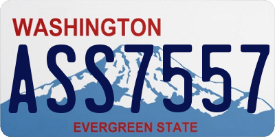 WA license plate ASS7557