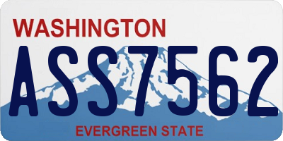 WA license plate ASS7562