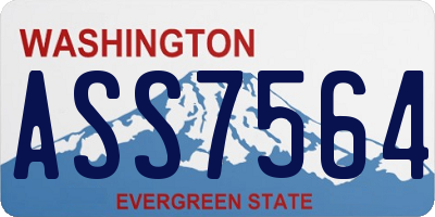 WA license plate ASS7564