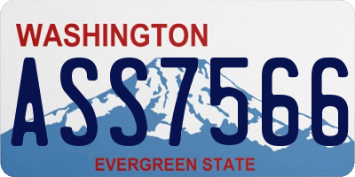 WA license plate ASS7566