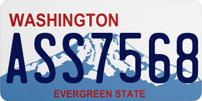 WA license plate ASS7568