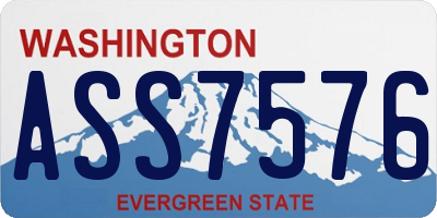 WA license plate ASS7576
