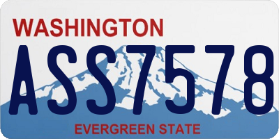 WA license plate ASS7578