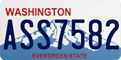 WA license plate ASS7582