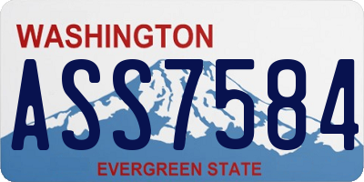 WA license plate ASS7584