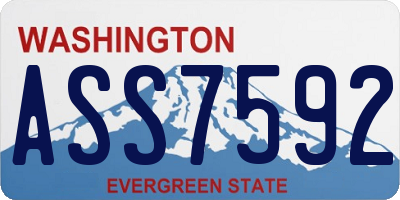 WA license plate ASS7592