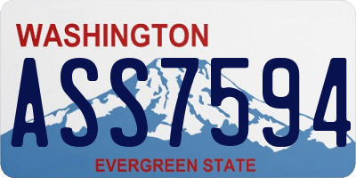 WA license plate ASS7594