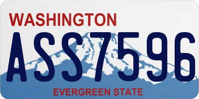 WA license plate ASS7596