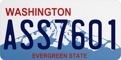 WA license plate ASS7601
