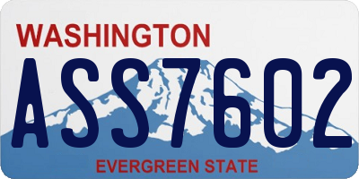 WA license plate ASS7602