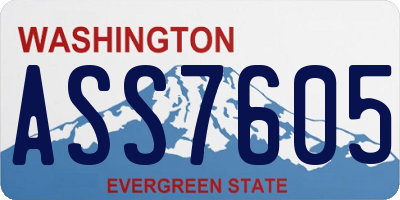 WA license plate ASS7605