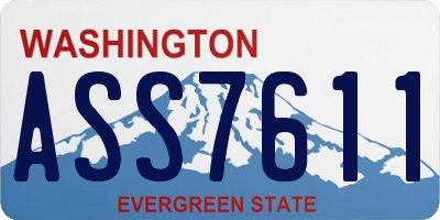 WA license plate ASS7611