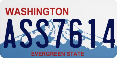 WA license plate ASS7614