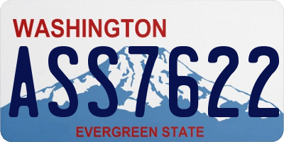 WA license plate ASS7622
