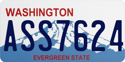 WA license plate ASS7624