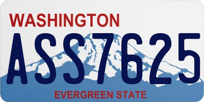 WA license plate ASS7625