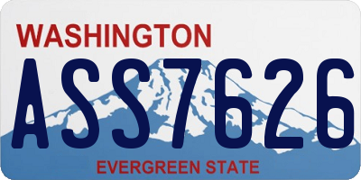 WA license plate ASS7626