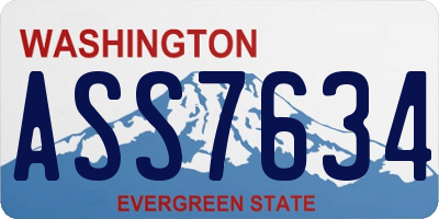WA license plate ASS7634