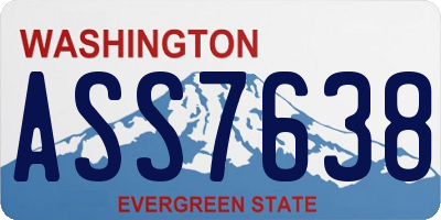 WA license plate ASS7638