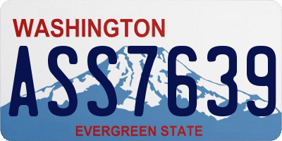 WA license plate ASS7639