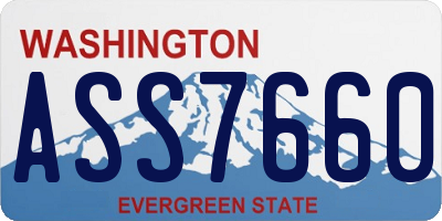 WA license plate ASS7660