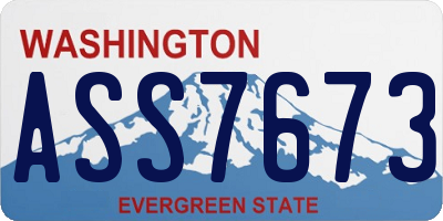 WA license plate ASS7673
