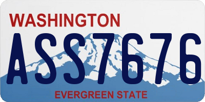 WA license plate ASS7676