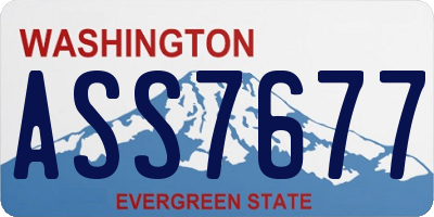 WA license plate ASS7677