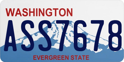 WA license plate ASS7678