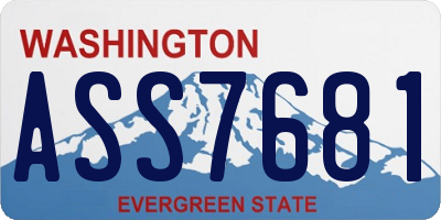 WA license plate ASS7681