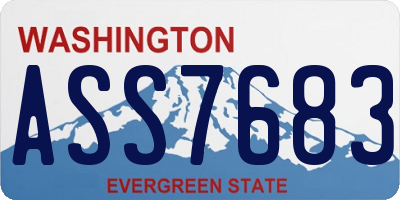 WA license plate ASS7683