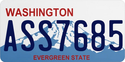 WA license plate ASS7685
