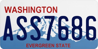 WA license plate ASS7686
