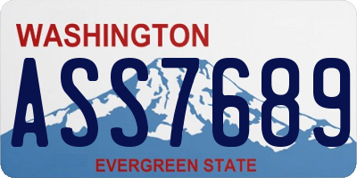 WA license plate ASS7689