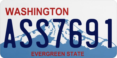 WA license plate ASS7691