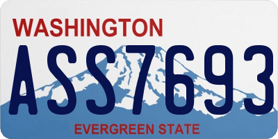 WA license plate ASS7693