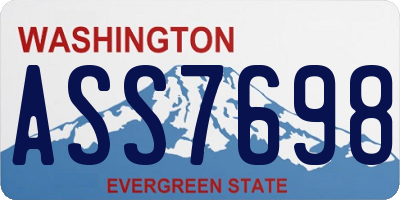 WA license plate ASS7698