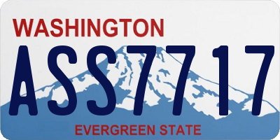WA license plate ASS7717