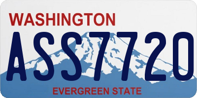 WA license plate ASS7720