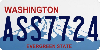 WA license plate ASS7724