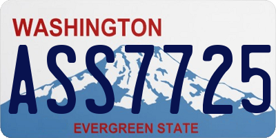WA license plate ASS7725