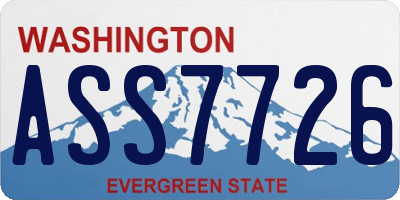 WA license plate ASS7726