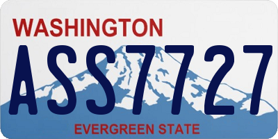 WA license plate ASS7727